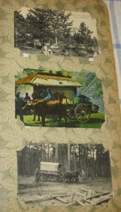 Postcards from my grandfather Harder's album, including staged Russian army scenes.